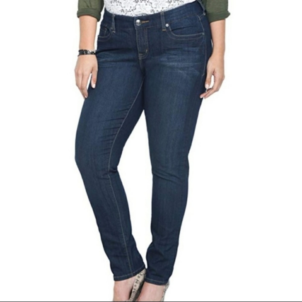 Torrid Curvy Skinny Jeans Size 18T Dark Medium